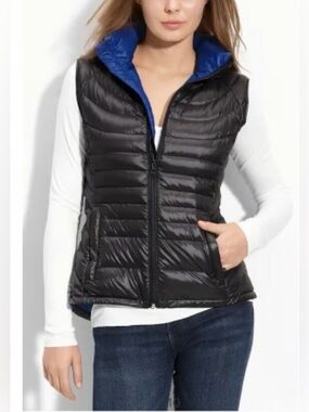 Bernardo PACKABLE Vest Black Down filled Puffer sz L